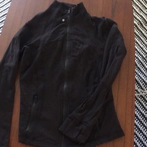 Solid black lulu lemon zip up